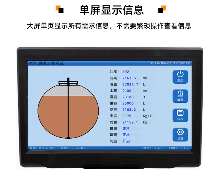盈安加油点油罐液位仪